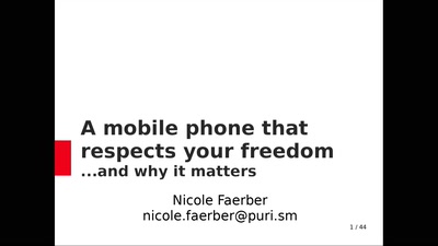 A mobile phone that respects your freedom