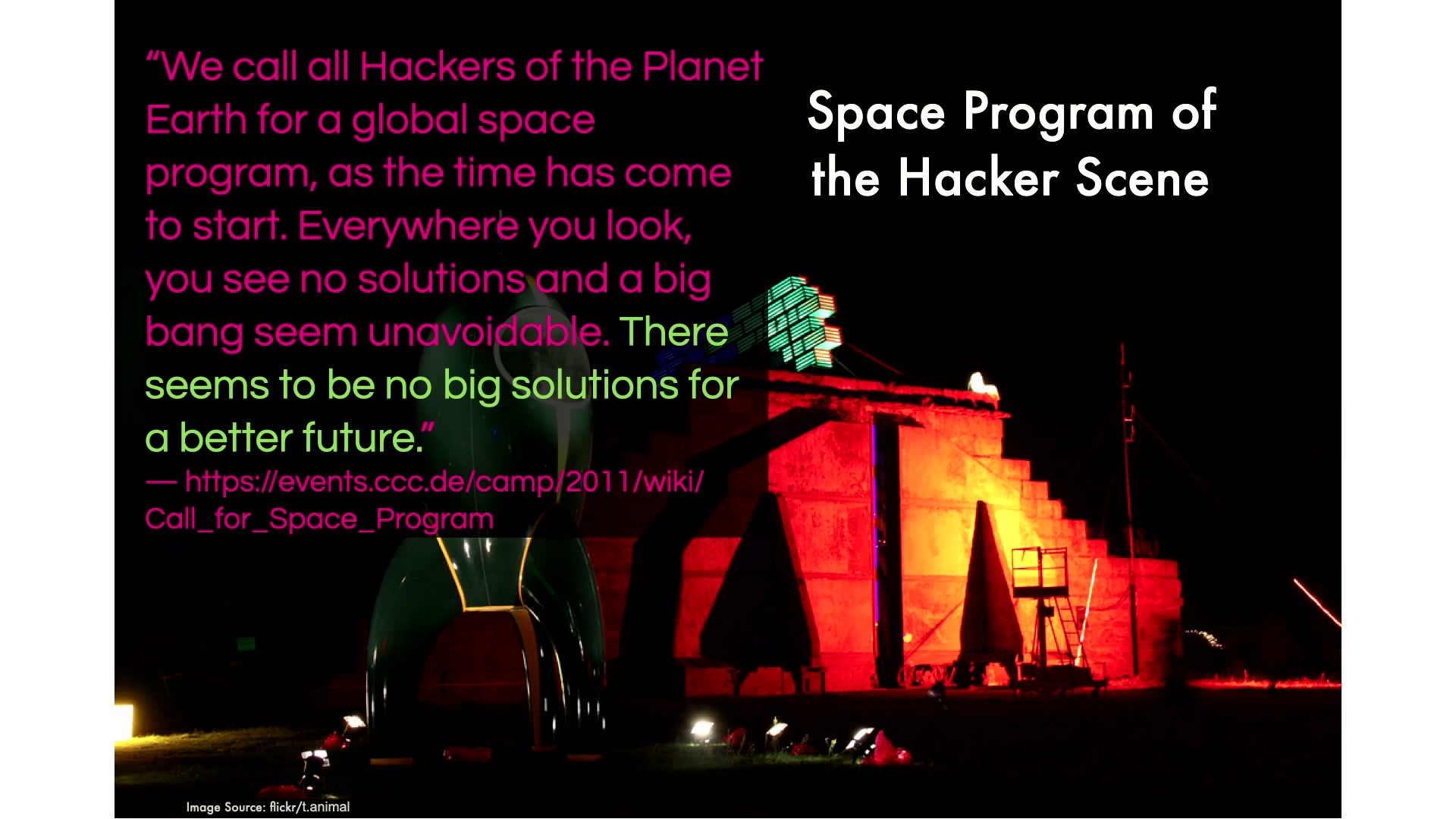  The Failed Space Program of the Hacker Scene