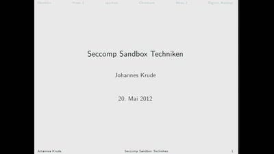 Seccomp Sandbox Konzepte