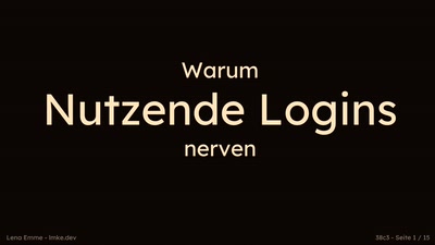 Warum Nutzende Logins nerven