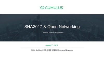 Open networking and hardware/software disaggregation