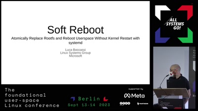 Soft Reboot: atomically replace rootfs and reboot userspace without kernel restart