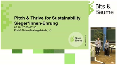 Pitch &amp; Thrive for Sustainability - Sieger*innen-Ehrung