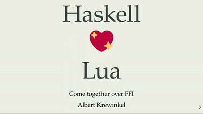 Haskell :heart: Lua