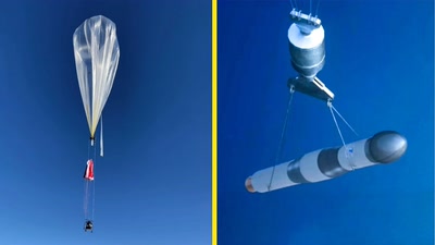 Launching a Rocket, Suspended by a Balloon (Rockoon), from the Stratosphere