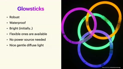 Practicalities of being a walking lightshow