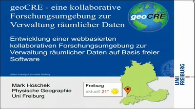 geoCRE - eine kollaborative Forschungsumgebung zur Verwaltung räumlicher Daten