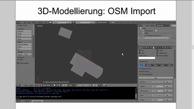 Blender-basierte Erstellung von 3D-Modellen von Orten mit Hilfe von OSM-Daten