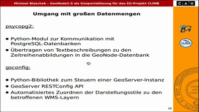 GeoNode2.0 als Geoportallösung für das EU-Projekt CLIMB