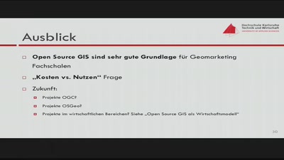 Einsatzmöglichkeiten von Open Source GIS im Geomarketing