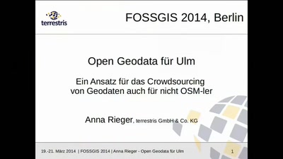 Open Geodata für Ulm - ein Ansatz für das Crowdsourcing von Geodaten auch für nicht OSM'ler