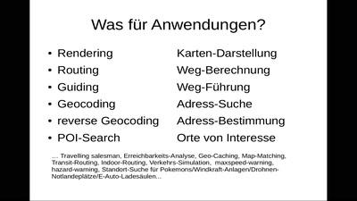 OSM Datenformate für Anwendungen