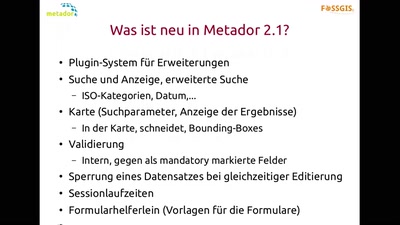 Neues in Metador: Einbau eines CSW und Umsetzung von Metadatenvorgaben der GDI-DE für ISO und INSPIRE