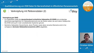 Qualitätssicherung von OSM Daten für Barrierefreiheit im öffentlichen Personenverkehr
