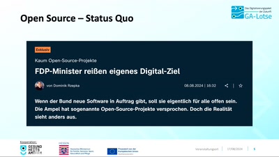 Neue Abenteuer mit Open Source in der Verwaltungsdigitalisierung