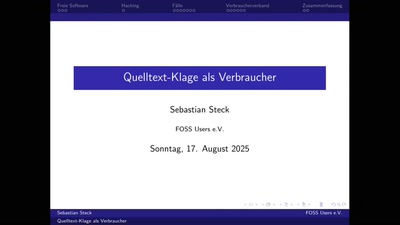 Quelltext-Klage als Verbraucher