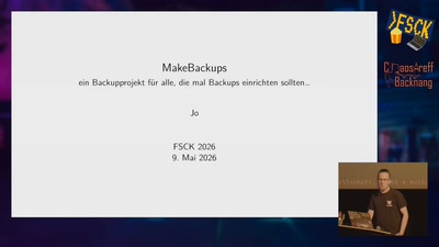 MakeBackups - ein Backupprojekt für alle, die mal Backups einrichten sollten...