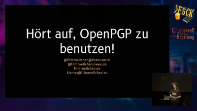 Hört auf, OpenPGP zu benutzen!