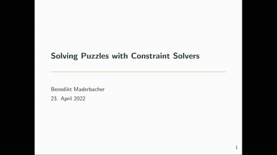 Solving Puzzles with Constraint Solvers