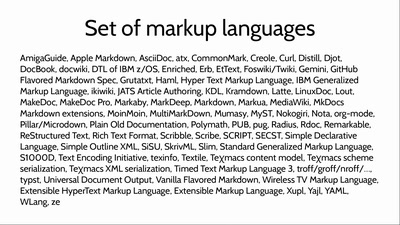 Markup languages: contemplated, categorized, and criticized