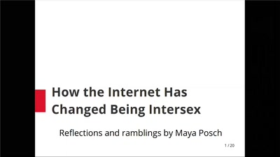 How the Internet has changed being Intersex