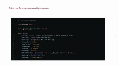 Domänenspezifische Sprachen zum Reverse Engineering von Datenformaten