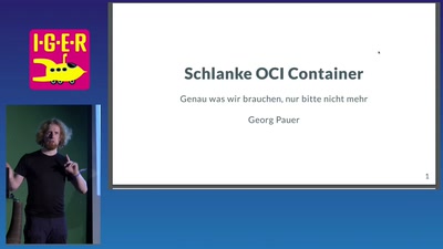 Schlanke OCI Container
