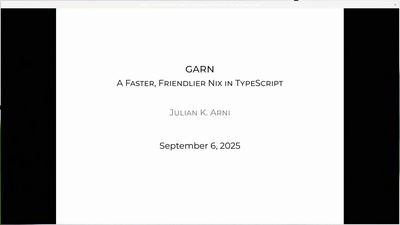 garn: A Faster, Friendlier Nix in TypeScript