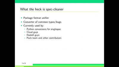 Spec-cleaner - progress and plans in cleanups