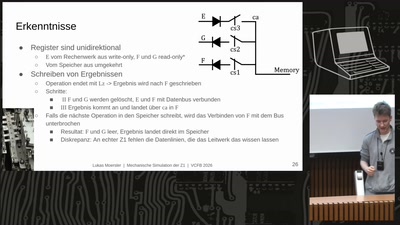 Mechanische Simulation der Zuse Z1