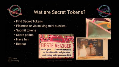 Capture flags and secret tokens at WHY2025