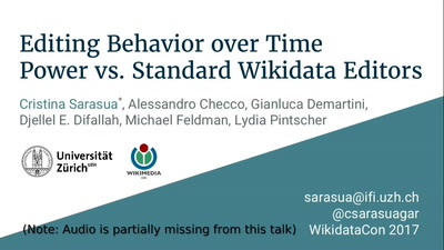 Understanding Differences between Power and Standard Users in Editing Behaviour over Time